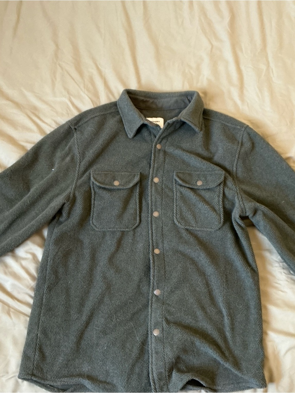 Men's Lightweight Shirt Jacket in Charcoal Gray